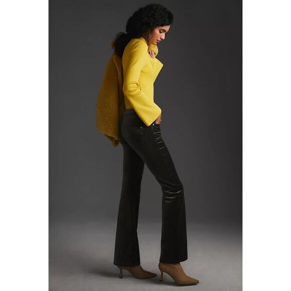 New Anthropologie Pilcro Demilune Mid-Rise Bootcut Velvet Jeans $148 33P Gray - Picture 5 of 6